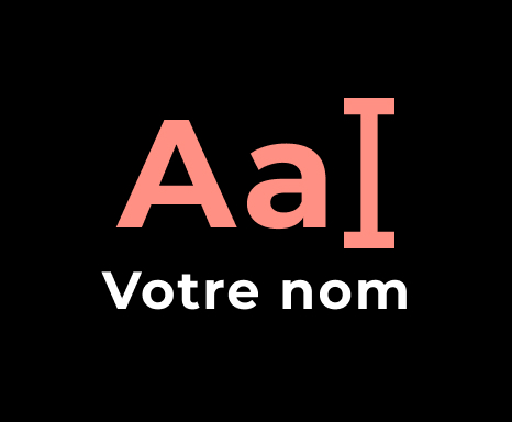 Text placeholder with the label “Votre nom”, showing the option to choose a custom app name