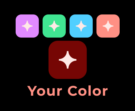 Custom color palette with “your color” label, showing Threema’s whitelabel feature for choosing brand colors