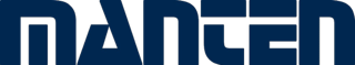 Blue MANTEN logo in modern block letters