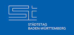 Städtetag Baden-Württemberg logo: white stylized