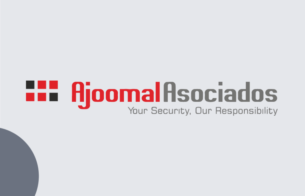 Ajoomal Asociados logo with the slogan "Your Security, Our Responsibility".