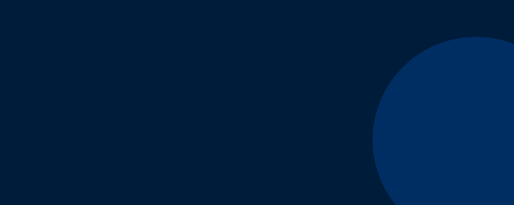 Dark blue background with large lighter circle on right.