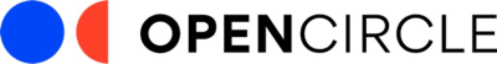 OpenCircle logo: blue circle and red semicircle beside black OPENCIRCLE text.